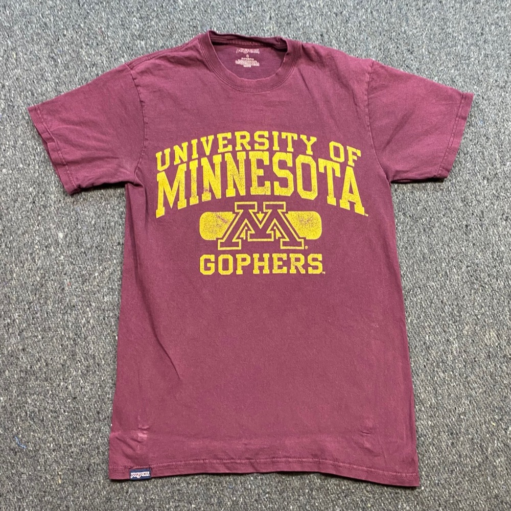 Jansport University of Minnesota Gophers TShirt Sz S Mens Maroon Skater Graphic